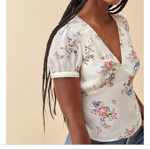 Reformation Knightley top with tags originally 128 currently sold out.